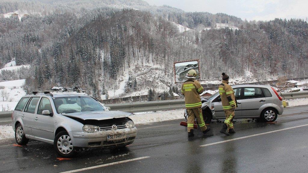 Crash auf B159 in Werfen