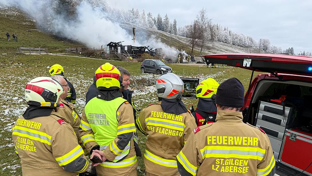 Buchbergalm in St. Gilgen abgebrannt