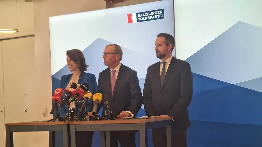 Haslauer tritt ab - Bilder aus der Parteizentral