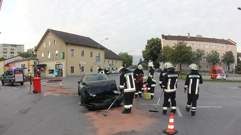 Bilder der Unfallstelle in Freilassing
