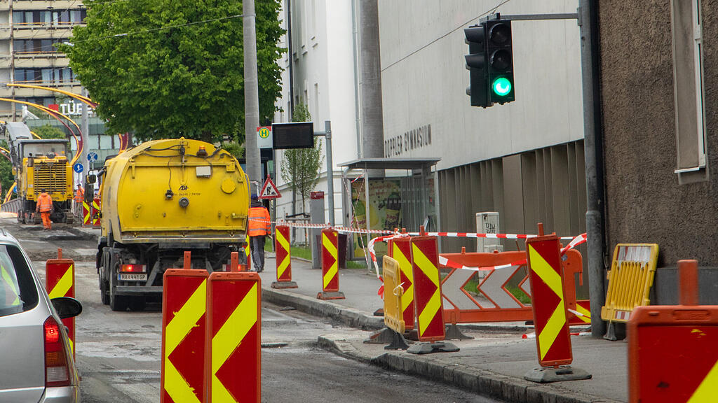 Ignaz Harrer Straße, Baustelle