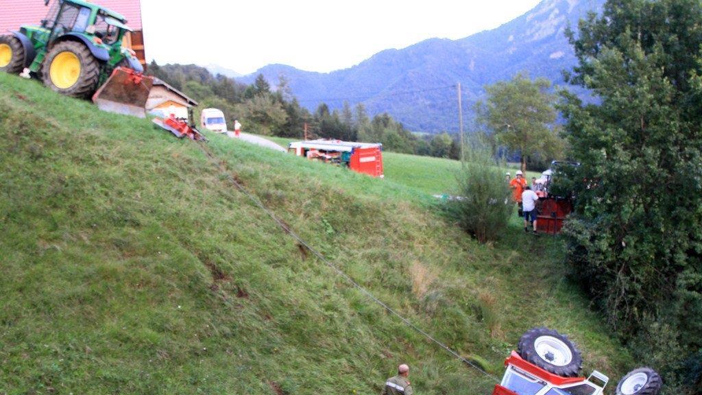 Traktorabsturz in Ebenau