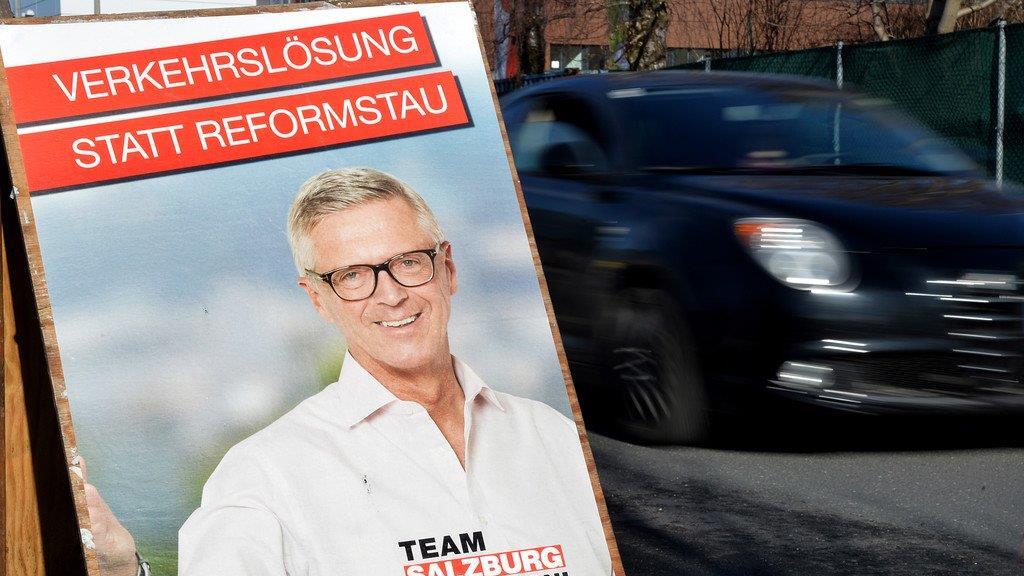 Wahlplakate in der Stadt Salzburg