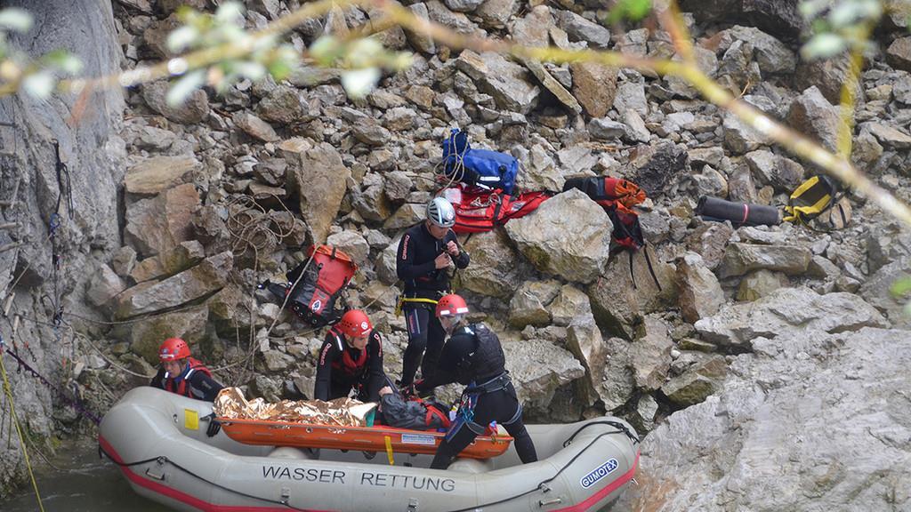 Großübung in der Lammerklamm