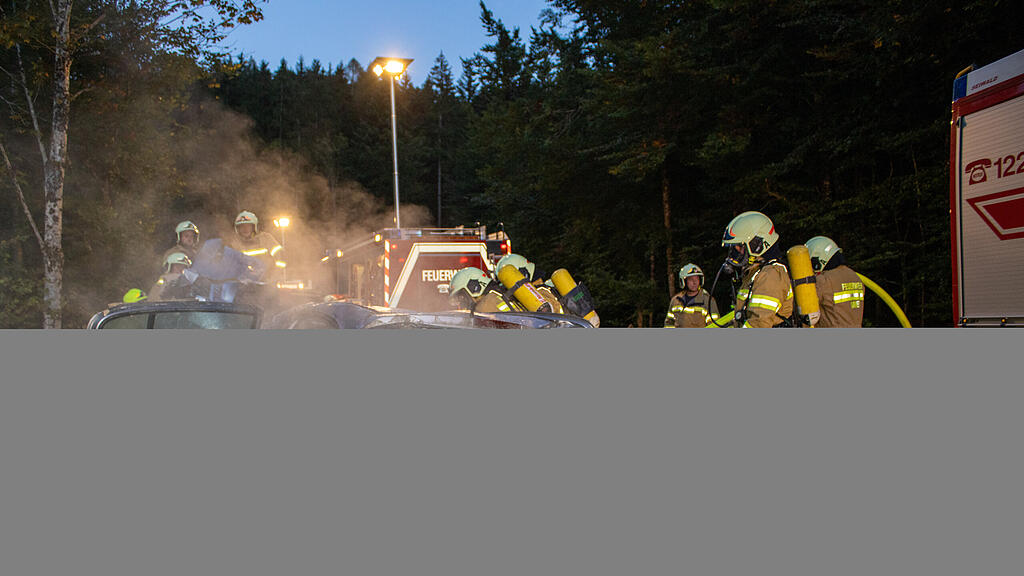 Simulierter Verkehrsunfall beim Wiestalstausee! 125 Jahre FW Tennengeau