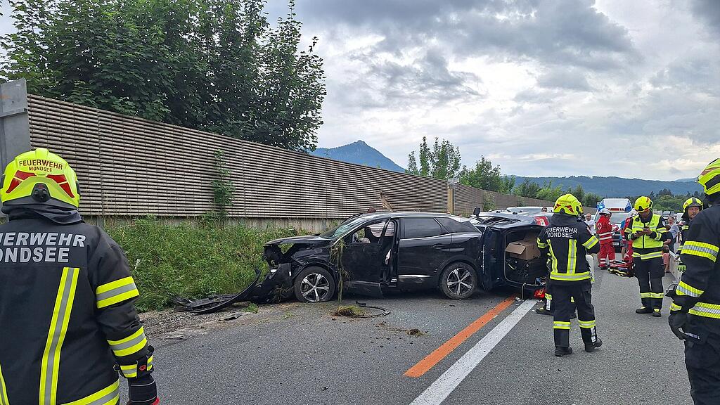 Unfall auf A1 bei Mondsee