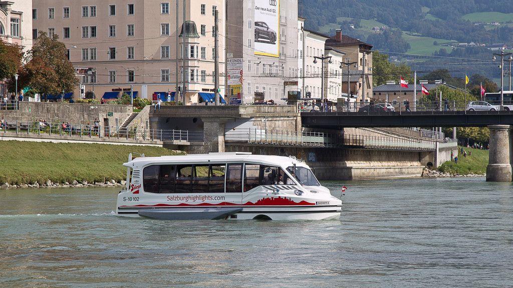 Ausfahrt mit dem Amphiebienbus