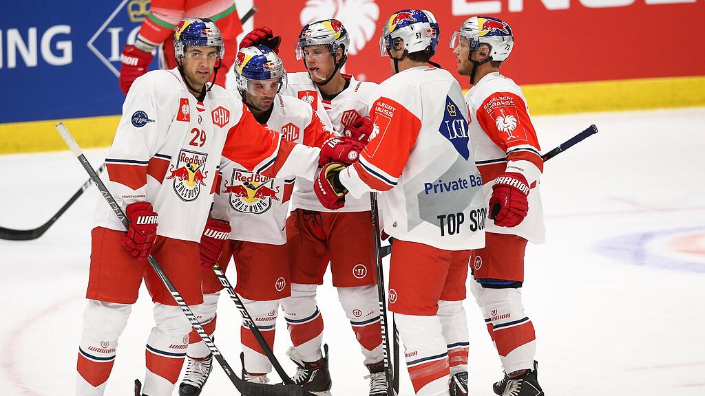 Die Red Bulls starteten erfolgreich in die Champions Hockey League.