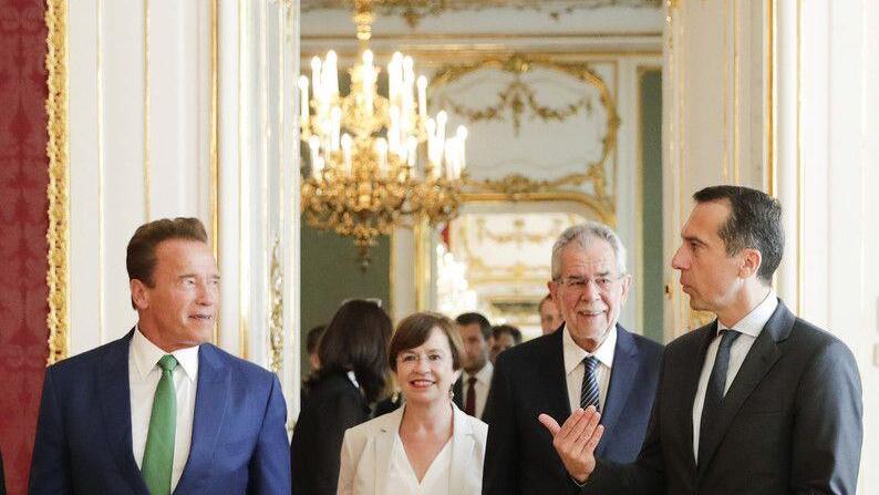 Arnold Schwarzenegger in der Wiener Hofburg