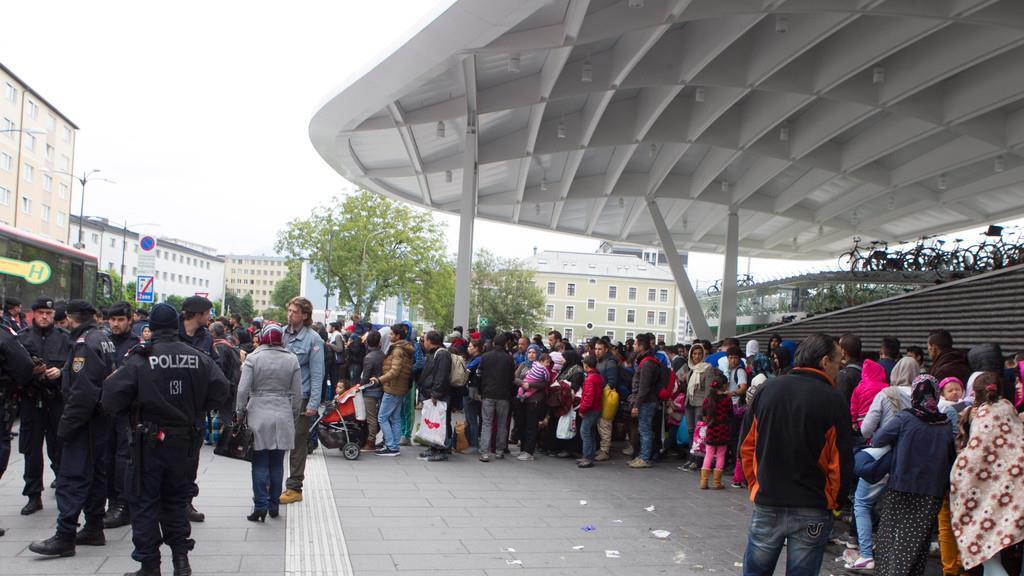 Flüchtlingssituation am Sonntag am Hauptbahnhof