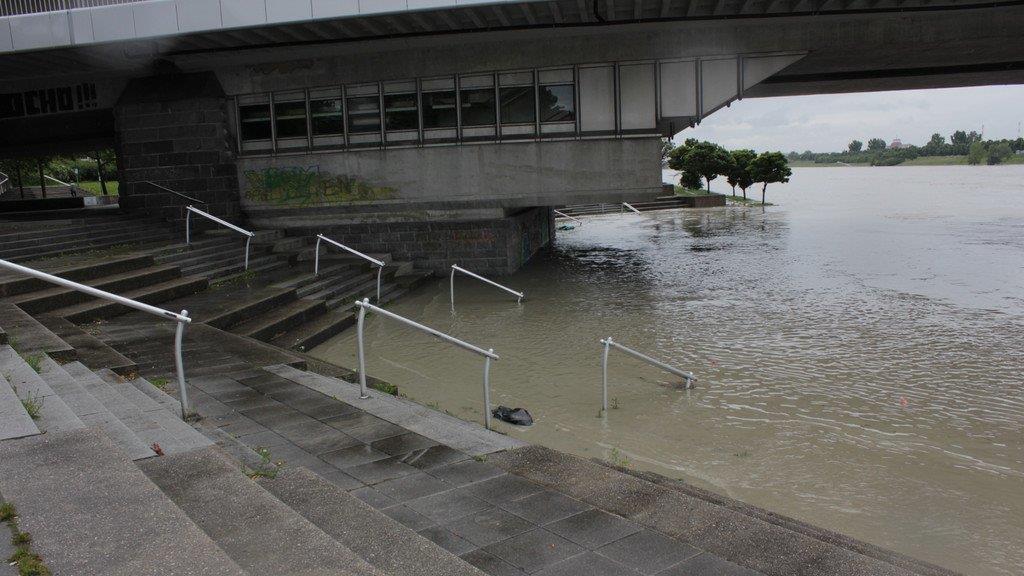 Hochwasser in Wien (Copa Cagrana)
