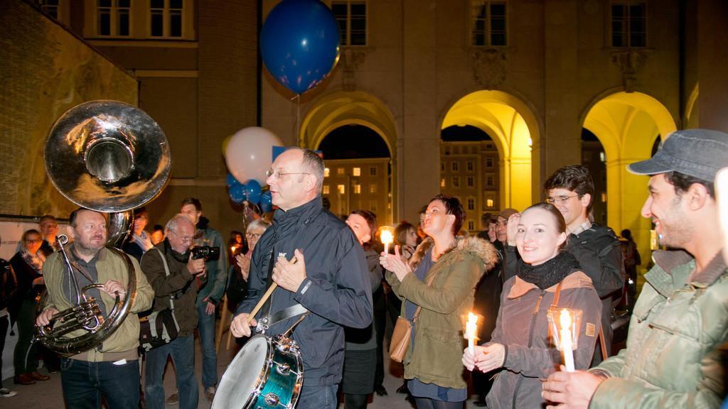 Lichtermeer für Solidarität