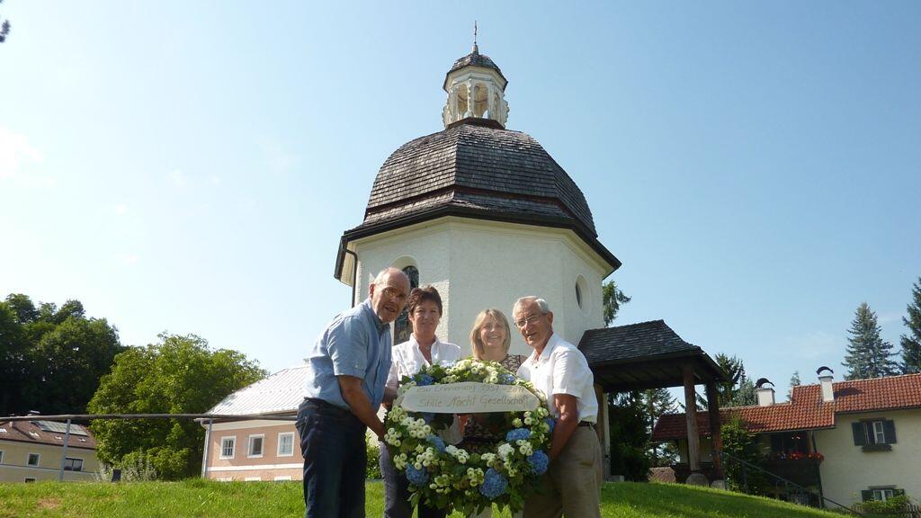 Hier stand die Pfarrkirche St. Nikola, wo das Lied erstmals erklang.