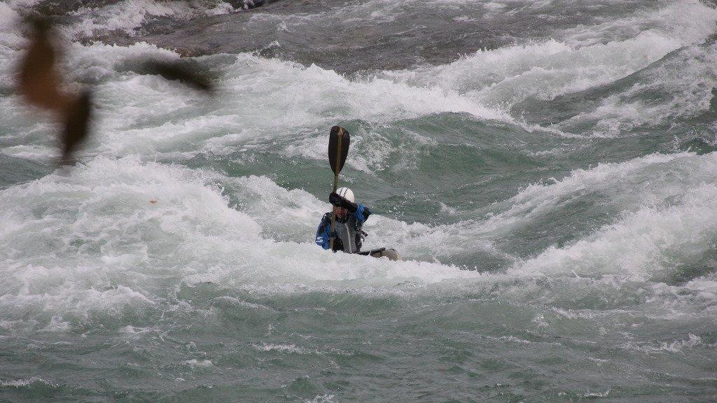Kajak Freestyle auf der Salzach