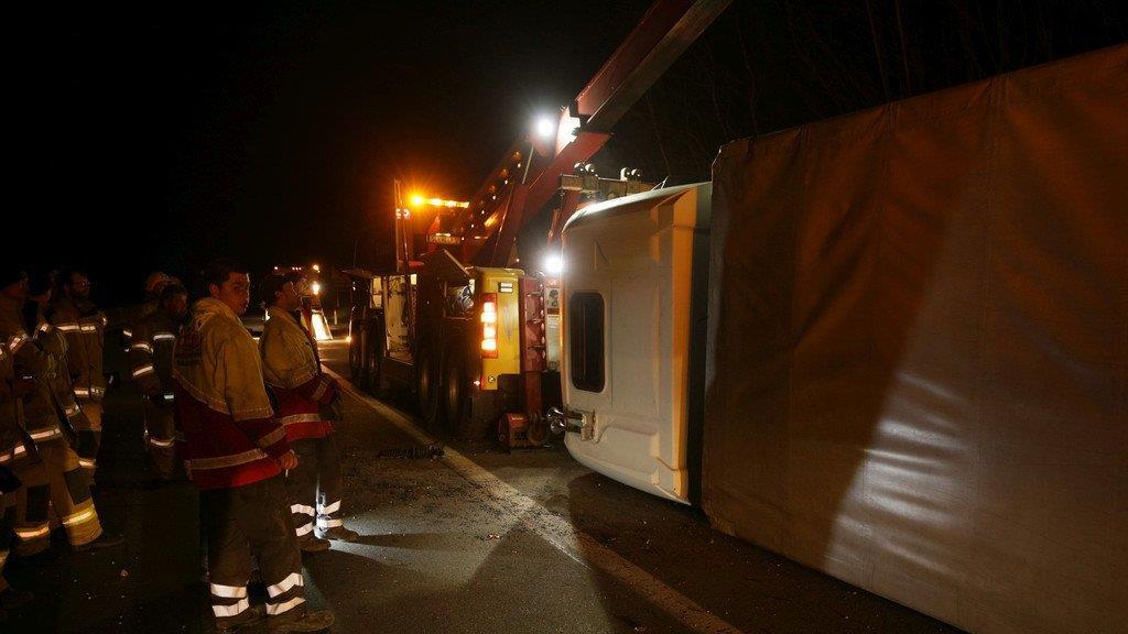Lkw-Unfall auf  A1II