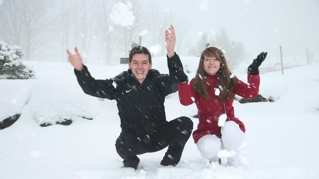 Reichlich Schnee vor Ostern in Salzburg