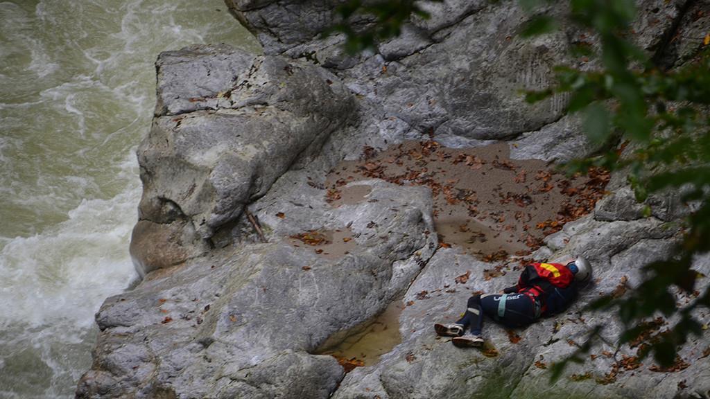 Großübung in der Lammerklamm