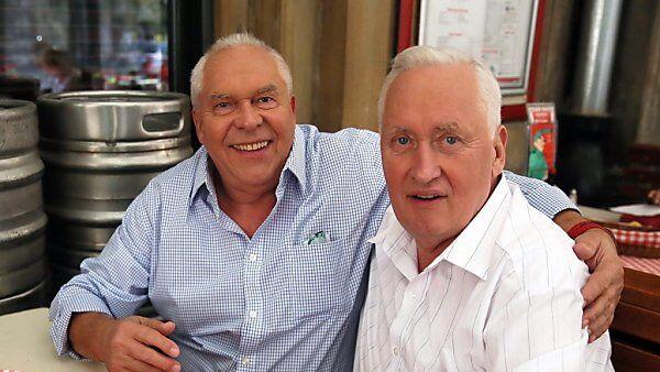 George Skrzynecky und Lucjan Poznanski beim Treffen in Warschau