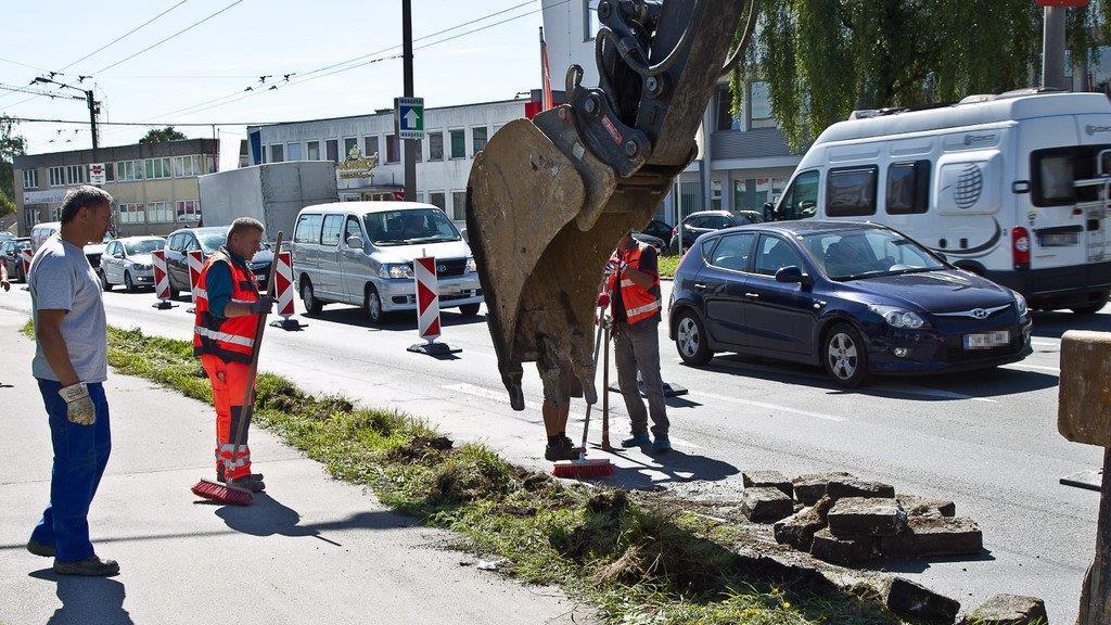 Bauarbeiten an der B155