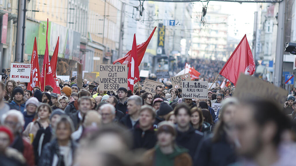 Demo für Menschenrechte und Demokratie in Graz