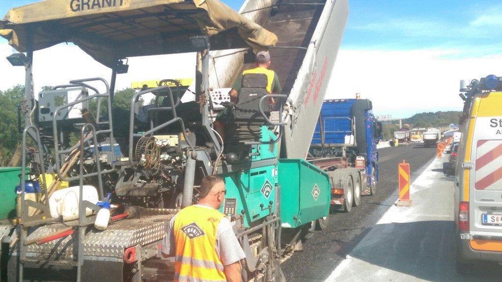 Sanierungsarbeiten auf der A1