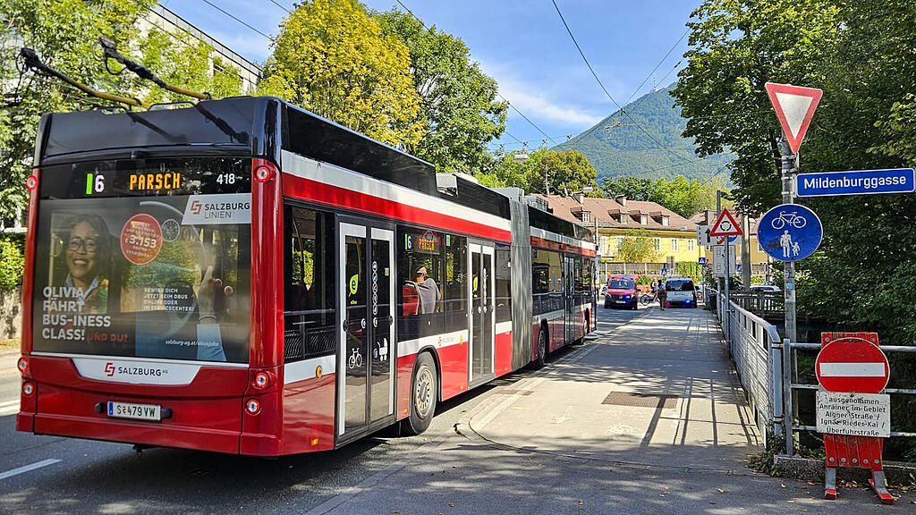 Obus-Oberleitung gerissen: Stau rund um Aignerstraße