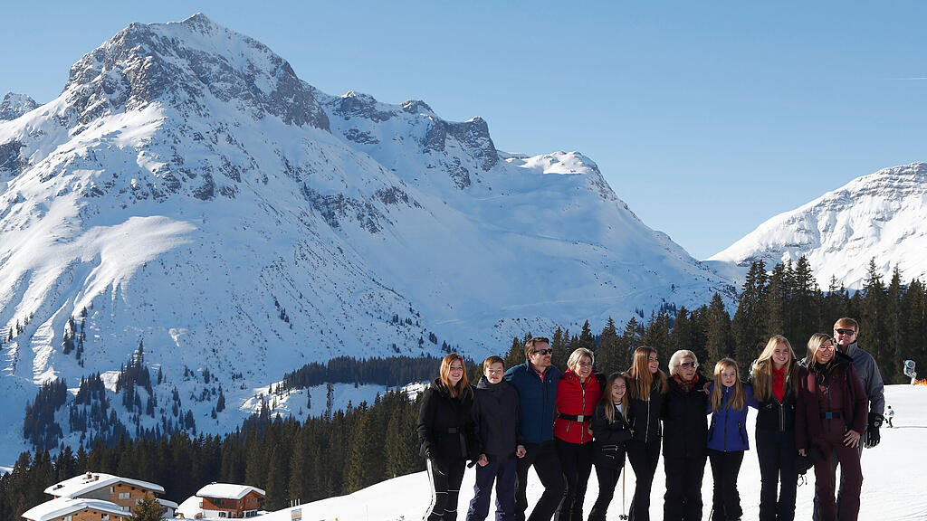 Holländische Königsfamilie in Lech am Arlberg