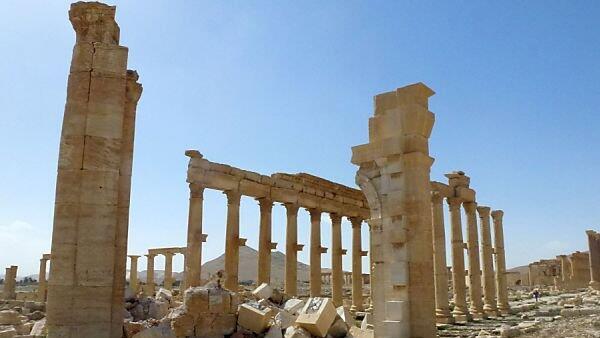 Blick auf die Ruinen von Palmyra