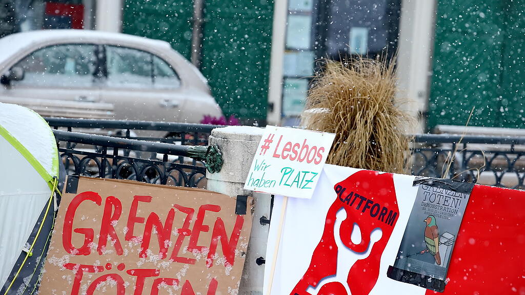 Aktivisten campieren in der Altstadt