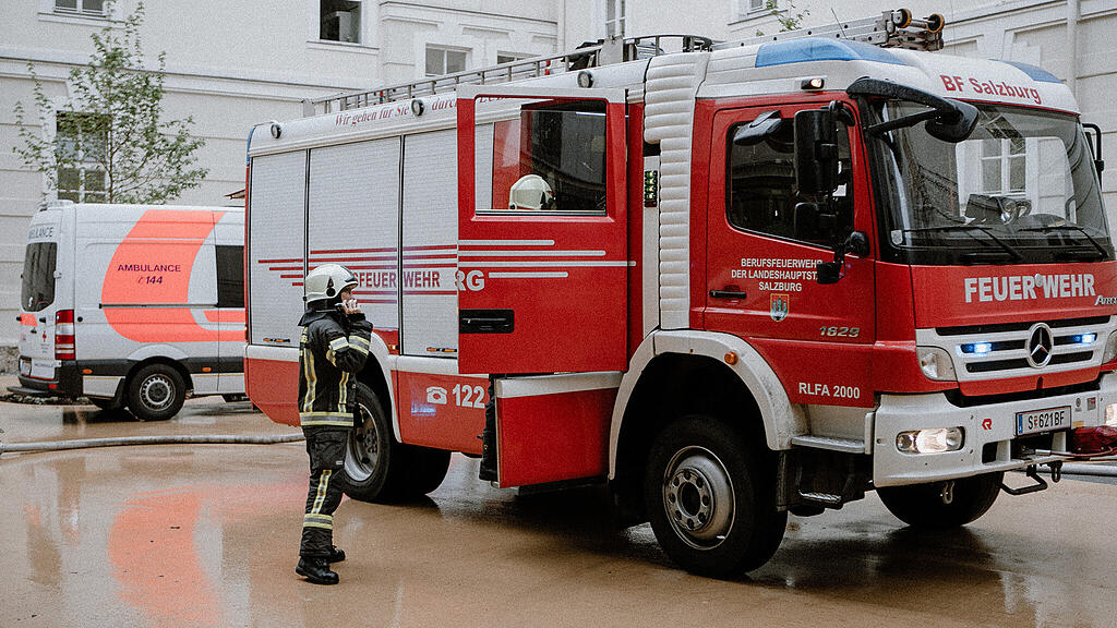 Feuerwehrübung im neuen Seniorenwohnhaus Nonntal
