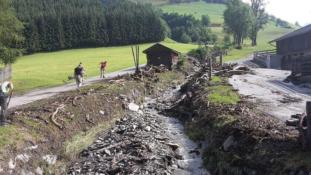 Hochwasserschäden in Rauris