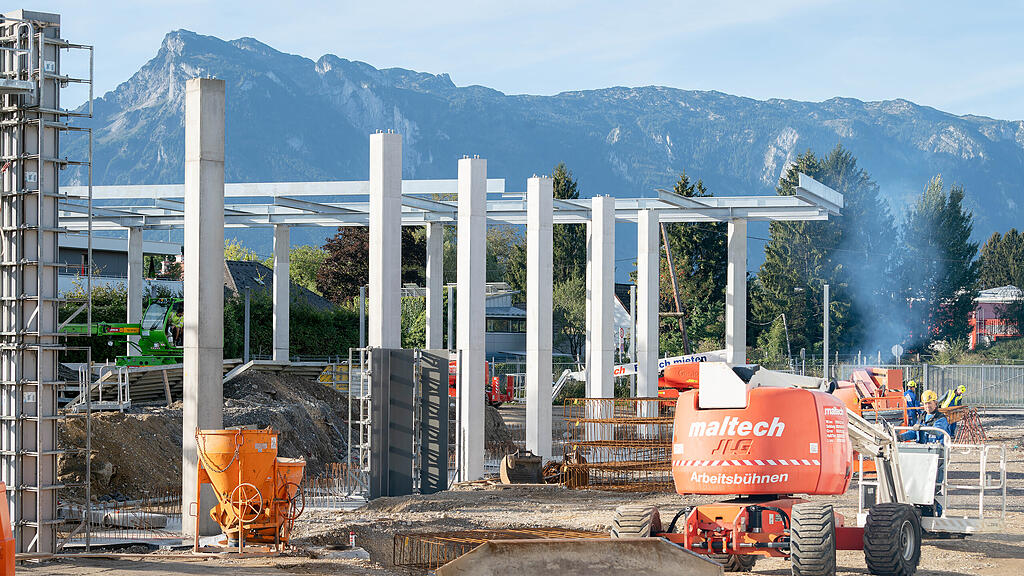 Baustelle beim Recyclinghof Maxglan