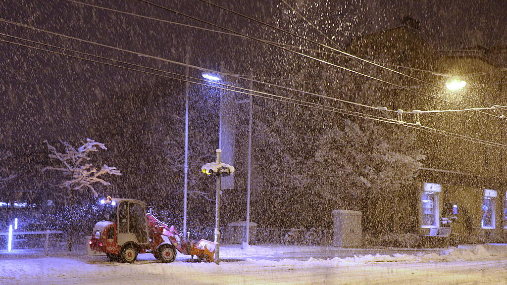 Wintereinbruch in Stadt Salzburg