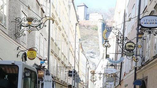 Bauarbeiten in der Getreidegasse