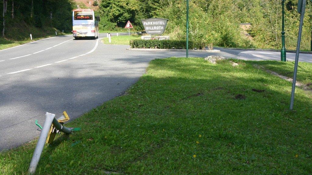 Motorradunfall auf B154