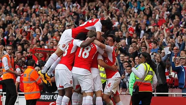 Großer Jubel bei den "Gunners" in London