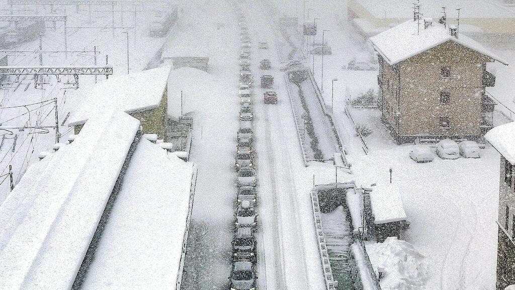 Schnee-Chaos auf Brennerautobahn