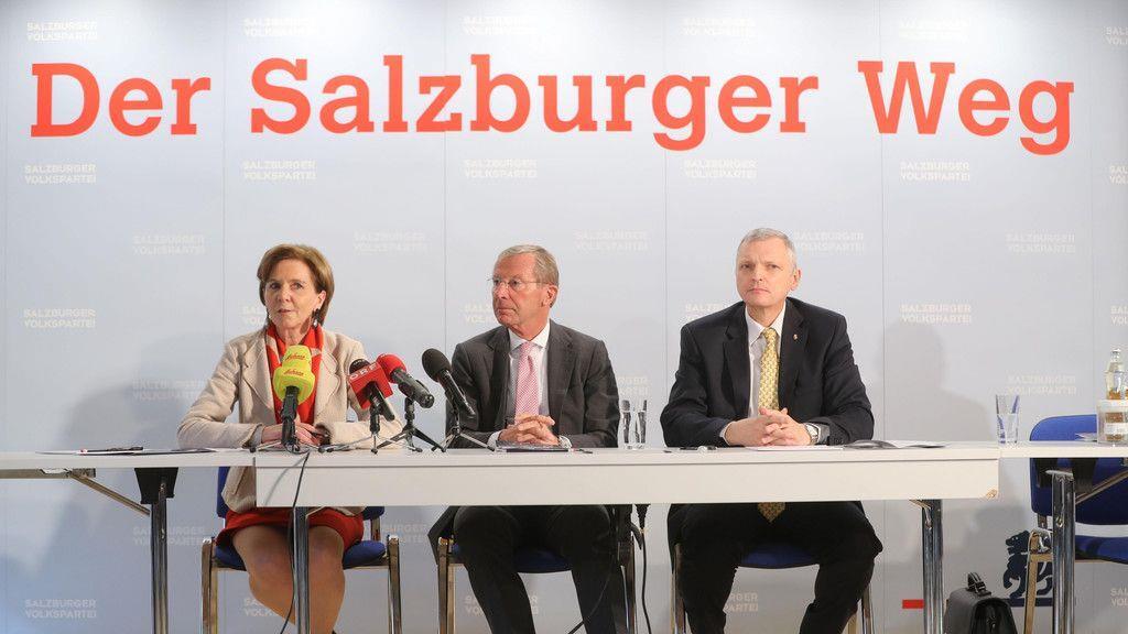 Rücktritt von Hans Mayr: Bilder der ÖVP-Pressekonferenz