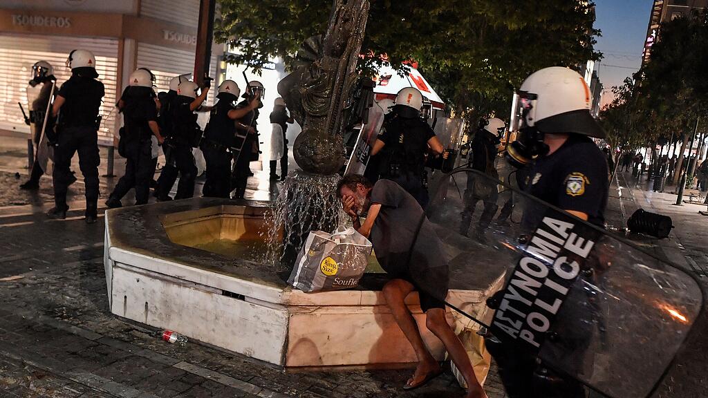 Demo Impfgegner Corona Griechenland