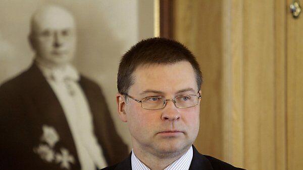 Der lettische Ministerpräsident Valdis Dombrovskis