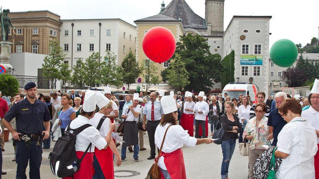 Gastronomen-Demo am Residenzplatz