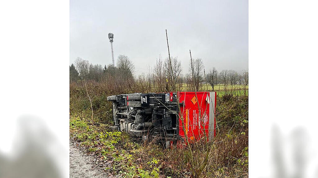 Spreng-lkw unfall saalfelden