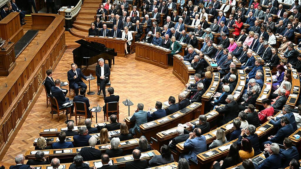 70. JAHRESTAG: UNTERZEICHNUNG DES STAATSVERTRAGS / FESTAKT PARLAMENT: WGINGER / KOGLER / NEMETH / SHETTY / KUCHER / PLTZELSBERGER