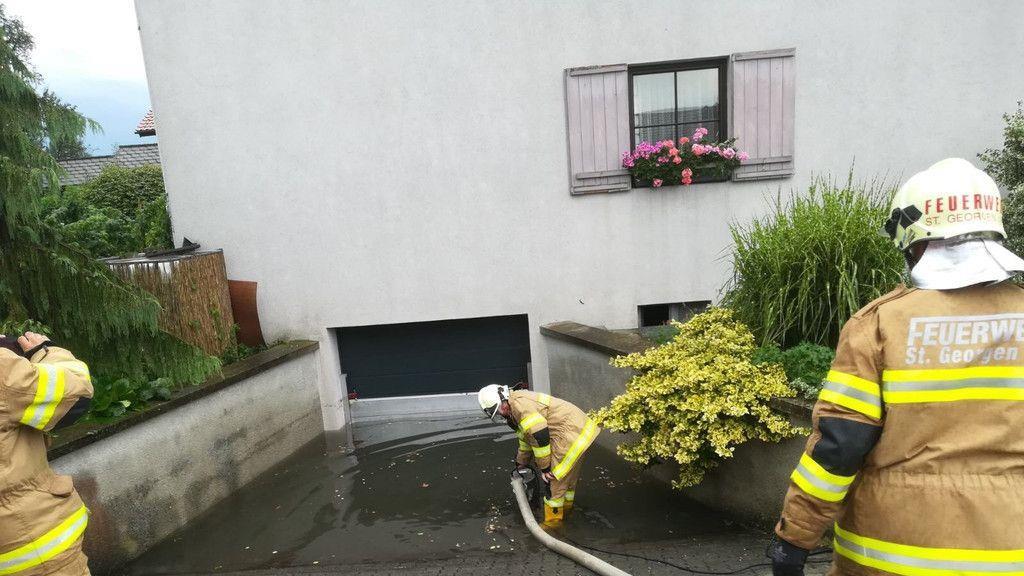 Überflutete Keller im Attergau