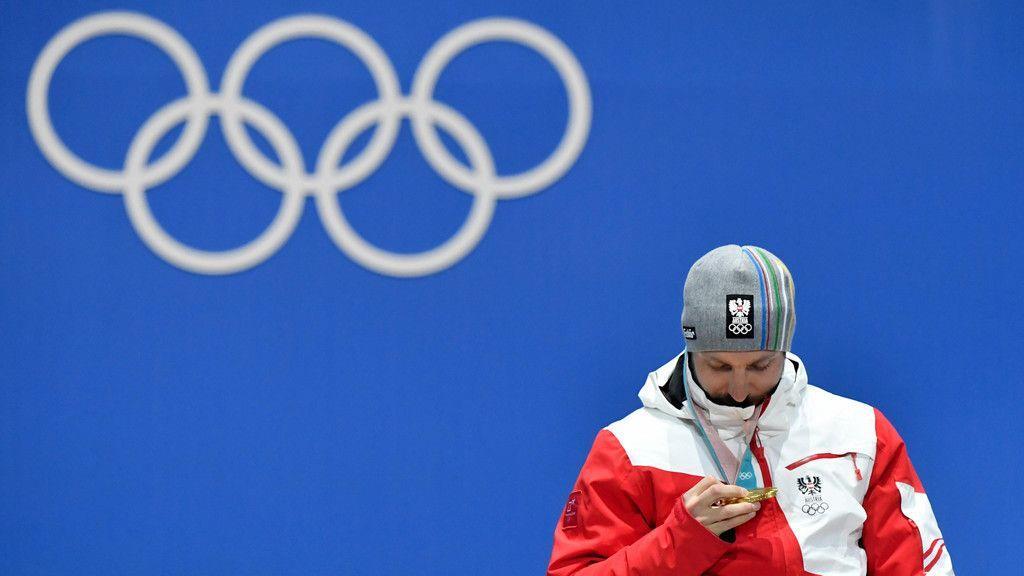Zweites Olympia-Gold für Hirscher: Siegerehrung