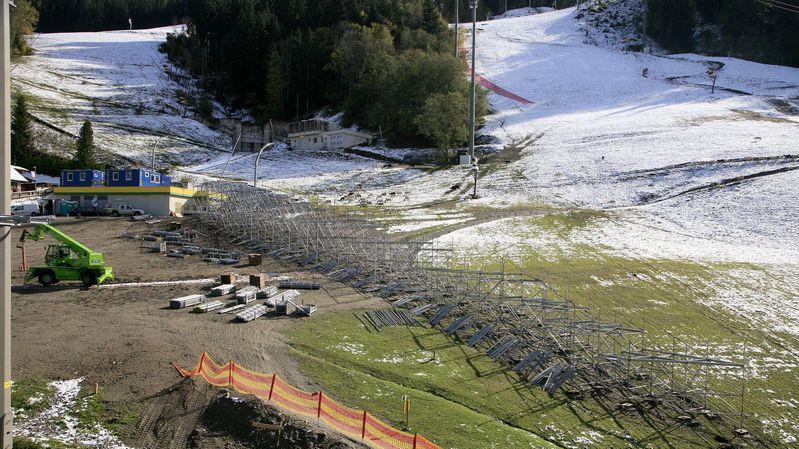 Aufbau in Schladming