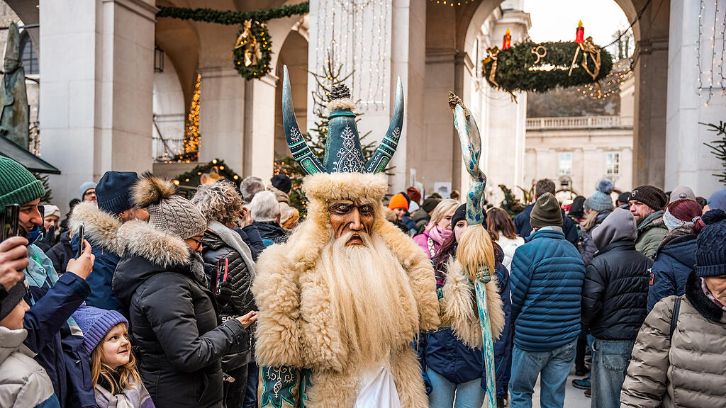 Krampuslauf am Christkindlmarkt Salzburg