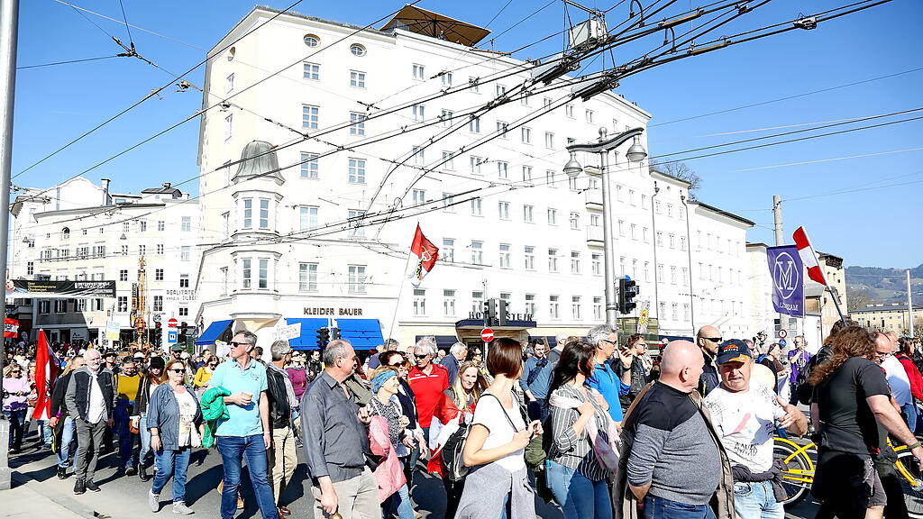 Corona-Demo Stadt Salzburg