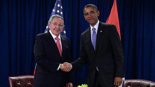 Handshake zwischen Castro und Obama in New York