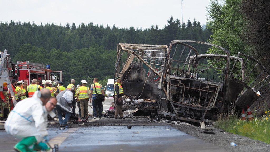 Reisebus-Unfall in Bayern